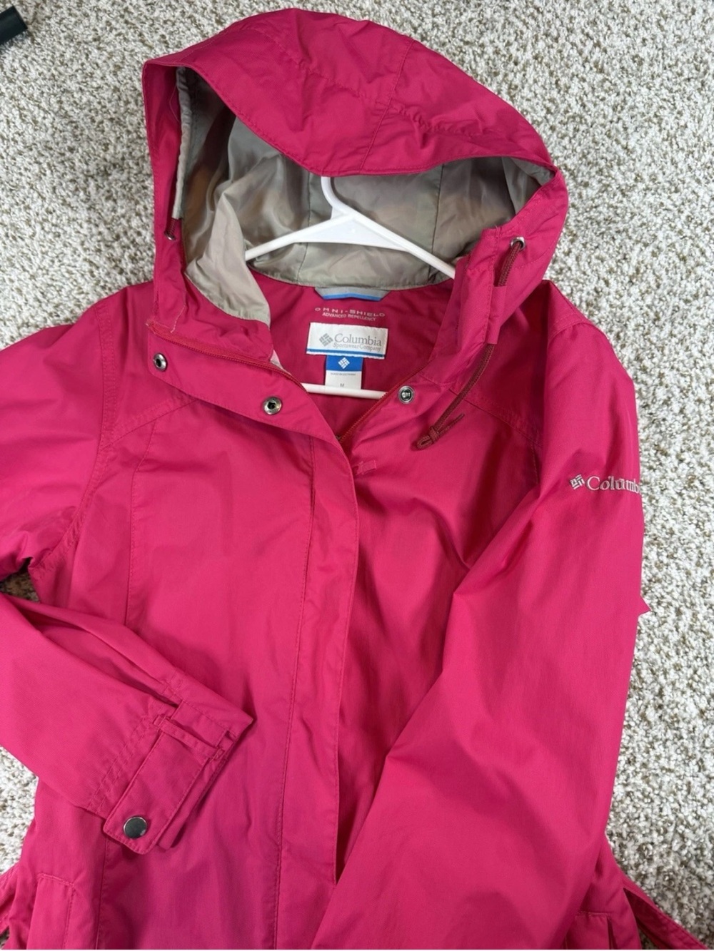 Columbia Women’s Pardon My Trench Omni-Shield Hooded Belted Rain Jacket M